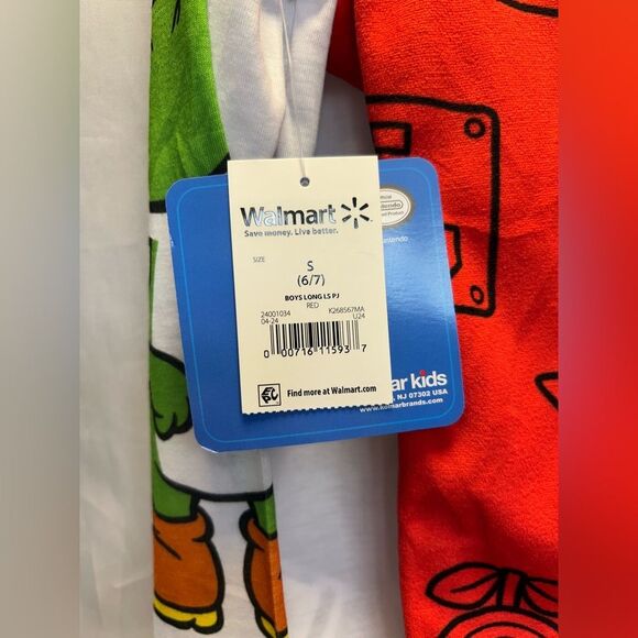 Nintendo Super Mario Kids Pajama Set - White, Red, Green - Picture 10 of 12